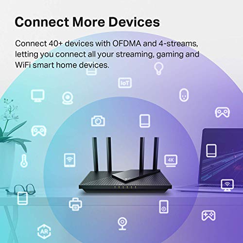 TP-Link AX1800 WiFi 6 Router (Archer AX21) – Dual Band Wireless Internet Router, Gigabit Router, USB port, Works with Alexa - A Certified for Humans Device