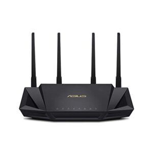 asus wifi 6 router (rt-ax3000) – dual band gigabit wireless internet router, gaming & streaming, aimesh compatible, included lifetime internet security, parental control, mu-mimo, ofdma