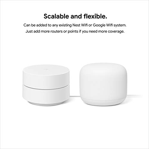 Google Nest Wifi -  AC2200 - Mesh WiFi System -  Wifi Router - 2200 Sq Ft Coverage - 1 pack