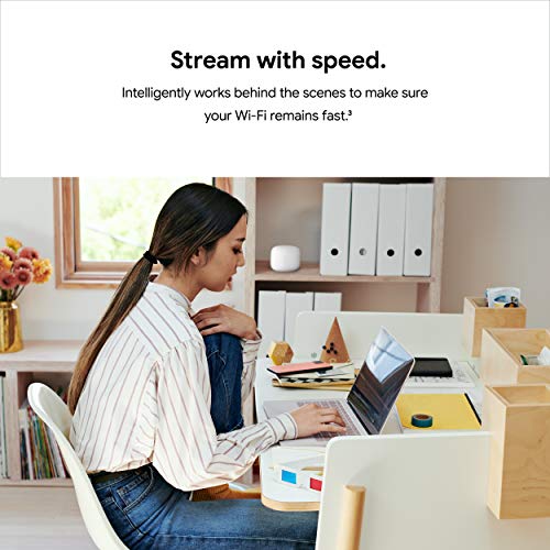 Google Nest Wifi -  AC2200 - Mesh WiFi System -  Wifi Router - 2200 Sq Ft Coverage - 1 pack