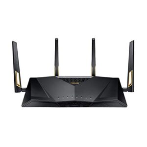 asus ax6000 wifi 6 gaming router (rt-ax88u) – dual band gigabit wireless router, 8 gb ports, gaming & streaming, aimesh compatible, included lifetime internet security, adaptive qos, mu-mimo