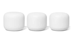 google nest wifi router 3 pack ( one router & two extenders) 2ndgeneration 4×4 ac2200 mesh wi-fi routers with 6600 sq ft coverage (renewed)