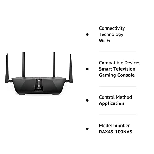 Netgear Nighthawk AX6 6-Stream AX4300 WiFi 6 Router (RAX45-100NAS)