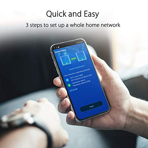 ASUS ZenWiFi AX6600 Tri-Band Mesh WiFi 6 System (XT8 2PK) - Whole Home Coverage up to 5500 sq.ft & 6+ rooms, AiMesh, Included Lifetime Internet Security, Easy Setup, 3 SSID, Parental Control, Black