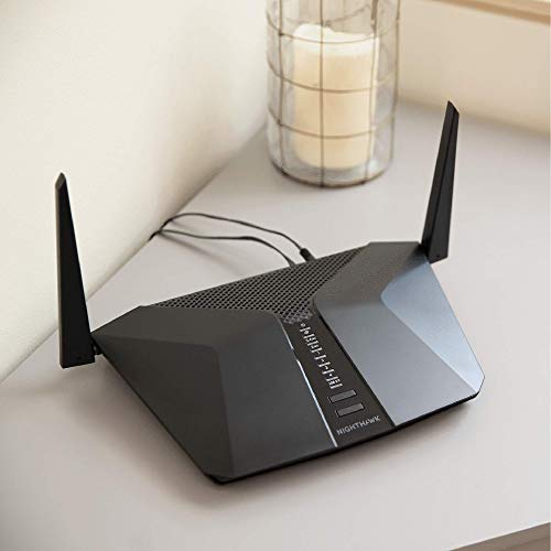 NETGEAR Nighthawk AX4 4-Stream WiFi 6 Router (RAX40) - AX3000 Wireless Speed (up to 3Gbps) | 1,500 Sq Ft Coverage | Coverage for Small-to-Medium Homes | 4 x 1G Ethernet and 1 x 3.0 USB ports (Renewed)