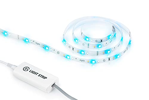 Elgato Light Strip - Smart Light with 16 million colors through RGBWW LEDs including Warm/Cold White, App-Control via iOS/Android, PC/Mac, Stream Deck, perfect for Gaming, Streaming and Home Setups