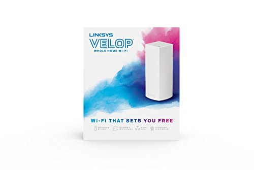 Linksys WHW0301 Velop Intelligent Mesh WiFi System: AC2200 Tri-Band Wi-Fi Router, Wireless Network for Full-Speed Home Coverage (White, 1-Pack)