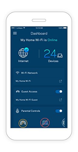 Linksys WHW0301 Velop Intelligent Mesh WiFi System: AC2200 Tri-Band Wi-Fi Router, Wireless Network for Full-Speed Home Coverage (White, 1-Pack)