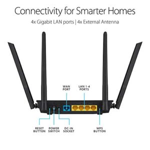 ASUS WiFi Router (RT-AC1200_V2) - Dual Band Wireless Internet Router, Gaming & Streaming, Easy Setup, Parental Control