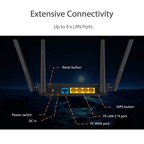 ASUS WiFi Router (RT-AC1200_V2) - Dual Band Wireless Internet Router, Gaming & Streaming, Easy Setup, Parental Control