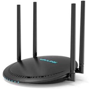 AC1200 WiFi Router Dual Band Wireless Internet Router,High Speed Wireless Router with 4x5dBi High-Gain Antennas for Online Game & HD Video,Provide More Reliable WiFi Connections and WiFi Speeds