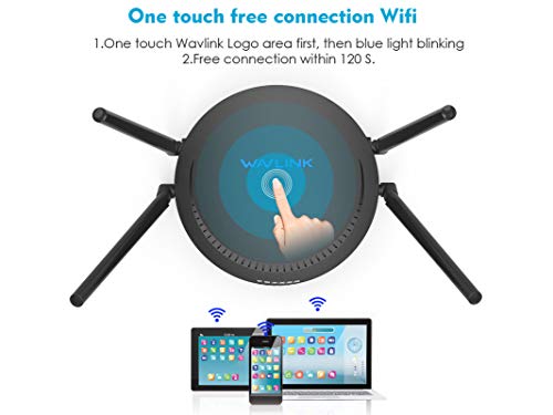 AC1200 WiFi Router Dual Band Wireless Internet Router,High Speed Wireless Router with 4x5dBi High-Gain Antennas for Online Game & HD Video,Provide More Reliable WiFi Connections and WiFi Speeds