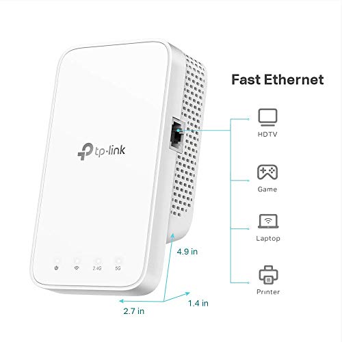 TP-Link AC750 WiFi Extender (RE230), Covers Up to 1200 Sq.ft and 20 Devices, Dual Band WiFi Range Extender, WiFi Booster to Extend Range of WiFi Internet Connection, OneMesh Compatible