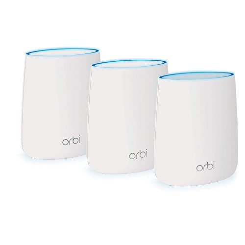 NETGEAR Orbi Ultra-Performance Whole Home Mesh WiFi System - WiFi router and two satellite extender with speeds up to 3Gbps over 7,500 sq. feet, AC3000 (RBK53) (Renewed)