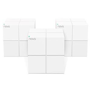 tenda nova mesh wifi system (mw6)-up to 6000 sq.ft. whole home coverage, wifi router and extender replacement, gigabit mesh router for wireless internet, works with alexa, parental controls, 3-pack