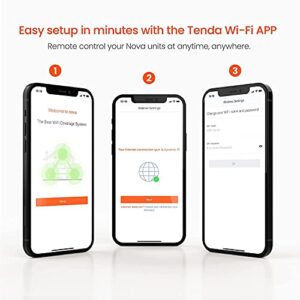 Tenda Nova Mesh WiFi System (MW6)-Up to 6000 sq.ft. Whole Home Coverage, WiFi Router and Extender Replacement, Gigabit Mesh Router for Wireless Internet, Works with Alexa, Parental Controls, 3-pack
