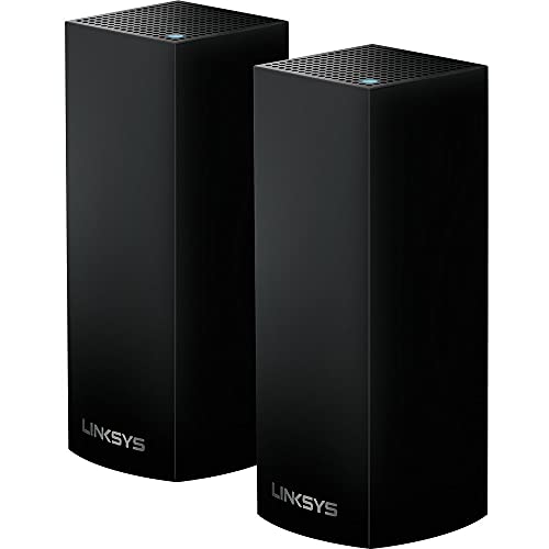 Linksys Velop Intelligent Mesh WiFi System, Tri-Band, 2-Pack Black (AC2200) (Renewed)