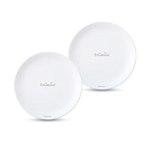 engenius technologies wi-fi 5 outdoor ac867 5ghz wireless access point/client bridge, long range, ptp/ptmp, additional 802.3at poe port, ip55, 26dbm with 19dbi directional antennas (n-enstationac kit)