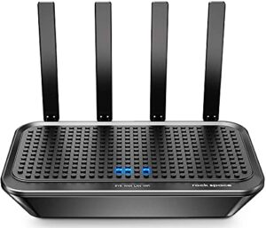 wifi router-ac2100 wifi router w 4 gigabit lan ports for 60 devices, high speed router(2100mbps) and long range router(3000sq.ft) for gaming & home use, wireless internet mu-mimo & parental control