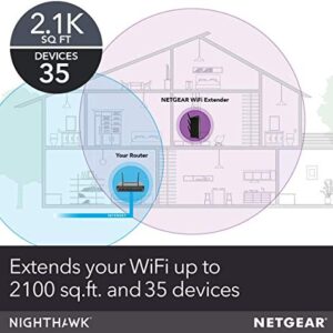 NETGEAR WiFi Mesh Range Extender EX7000 - Coverage up to 2100 sq.ft. and 35 devices with AC1900 Dual Band Wireless Signal Booster & Repeater (up to 1900Mbps speed), plus Mesh Smart Roaming