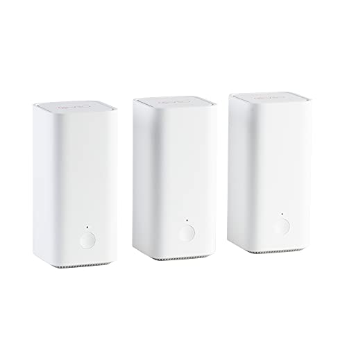 Vilo Mesh Wi-Fi System Dual Band AC1200 Coverage Up to 4,500 sq ft (3-Pack) with 3 Gigabit Ethernet Ports and App-Managed Parental Controls, Wi-Fi Router and Extender Replacement