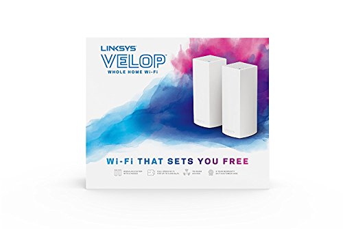 Linksys Velop Tri-band Whole Home WiFi Mesh System Router Replacement for Home Network, Compatible with Alexa (Renewed) (2 Pack, Version 2)