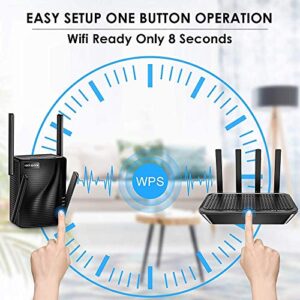 WiFi Extender - WiFi Booster,2100 Mbps,WiFi Range Extender,WiFi Repeater,Wireless Extender for Home,Gigabit Port,5G&2.4G Dual Band,Coverage up to 1292sq.ft,Support Multiple Devices,Extends WiFi Range