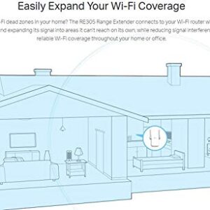 TP-Link | AC1200 WiFi Range Extender | Up to 1200Mbps | Dual Band WiFi Extender, Repeater, Wifi Signal Booster, Access Point| Easy Set-Up | Extends Internet Wifi to Smart Home & Alexa Devices (RE305)