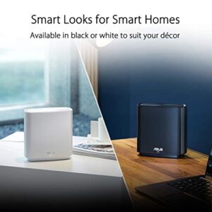 ASUS ZenWiFi AC Whole-Home Tri-Band Mesh System (CT8 2 Pack White) Coverage up to 5,400 sq.ft, AC3000, WiFi, Life-time Free Network Security and Parental Controls, 4X Gigabit Ports, 3 SSIDs