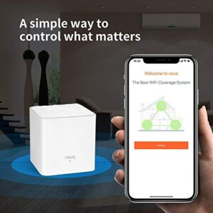 Tenda Whole Home Mesh WiFi System - Dual Band AC1200 Router Replacement for SmartHome,Works with Amazon Alexa for 3000 sq.ft 3+ Room Coverage (MW3 2PK)