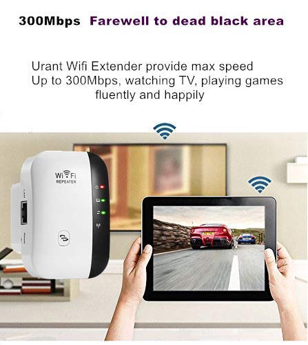 WiFi Range Extender Coverage Up to2640 Sq Ft and 25 Devices WiFi Repeater, Long Range Amplifier with Ethernet Port, Access Point, 1-Tap Setup, Alexa Compatible N300