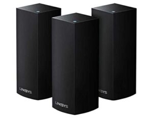 linksys velop tri-band ac6600 whole home wifi mesh system black- 3-pack (coverage up to 6000 sq. ft)