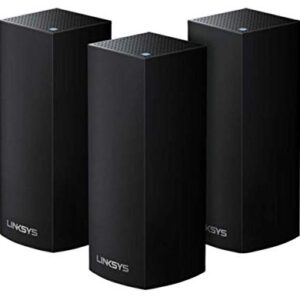Linksys Velop Tri-Band AC6600 Whole Home WiFi Mesh System Black- 3-Pack (Coverage up to 6000 sq. ft)