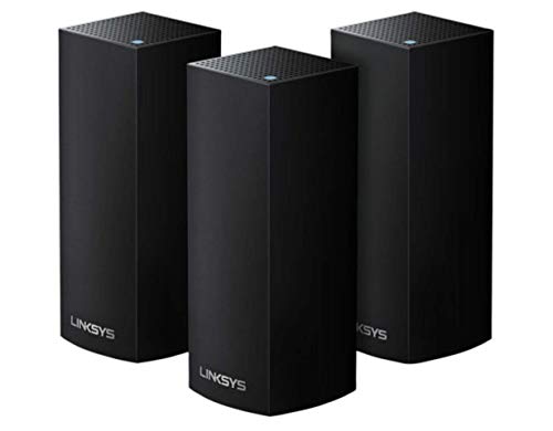 Linksys Velop Tri-Band AC6600 Whole Home WiFi Mesh System Black- 3-Pack (Coverage up to 6000 sq. ft)