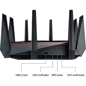 ASUS WiFi Gaming Router (RT-AC5300) - Tri-Band Gigabit Wireless Internet Router, Gaming & Streaming, AiMesh Compatible, Included Lifetime Internet Security, Adaptive QoS, Parental Control, MU-MIMO