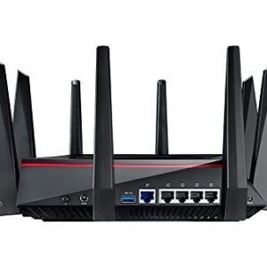 ASUS WiFi Gaming Router (RT-AC5300) - Tri-Band Gigabit Wireless Internet Router, Gaming & Streaming, AiMesh Compatible, Included Lifetime Internet Security, Adaptive QoS, Parental Control, MU-MIMO