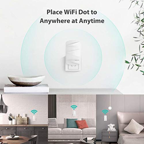 Meshforce M3 Mesh WiFi System, 3,000 sq.ft Whole Home Coverage, Mesh Router for Wireless Internet, WiFi Router Replacement, Parental Control, Plug-in Design (1 WiFi Point & 1 Dot)