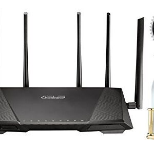 "ASUS AC3200 Tri-Band Gigabit WiFi Router, AiProtection Lifetime Security by Trend Micro, Adaptive QoS, Parental Control (RT-AC3200)"