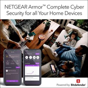 NETGEAR Nighthawk Smart WiFi Router (RS400) - AC2300 Wireless Speed (up to 2300 Mbps) | Up to 2000 sq ft Coverage & 35 Devices | 4 x 1G Ethernet and 2 USB Ports | Includes 3 Years of Armor Security