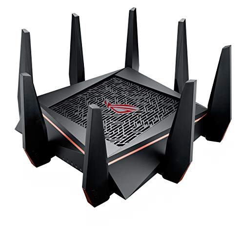 ASUS ROG Rapture WiFi Gaming Router (GT-AC5300) - Tri Band Gigabit Wireless Router, Quad-Core CPU, WTFast Game Accelerator, 8 GB Ports, AiMesh Compatible, Included Lifetime Internet Security