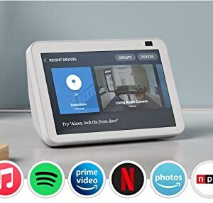 Echo Show 8 (2nd Gen, 2021 release) | HD smart display with Alexa and 13 MP camera | Glacier White