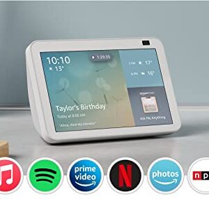 Echo Show 8 (2nd Gen, 2021 release) | HD smart display with Alexa and 13 MP camera | Glacier White