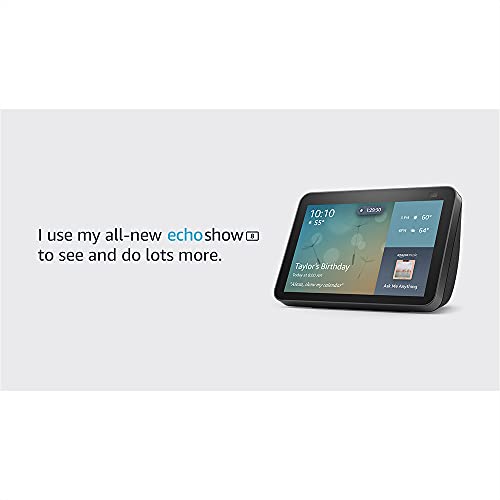 Echo Show 8 (2nd Gen, 2021 release) | HD smart display with Alexa and 13 MP camera | Glacier White