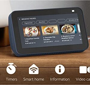 Echo Show 5 (2nd Gen, 2021 release) | Smart display with Alexa and 2 MP camera | Deep Sea Blue