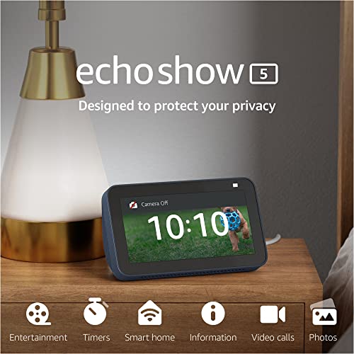 Echo Show 5 (2nd Gen, 2021 release) | Smart display with Alexa and 2 MP camera | Deep Sea Blue