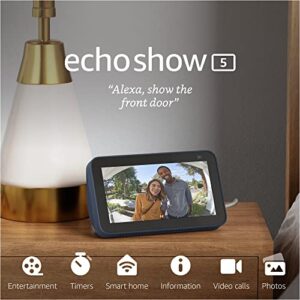 Echo Show 5 (2nd Gen, 2021 release) | Smart display with Alexa and 2 MP camera | Deep Sea Blue