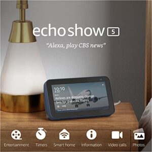 Echo Show 5 (2nd Gen, 2021 release) | Smart display with Alexa and 2 MP camera | Deep Sea Blue