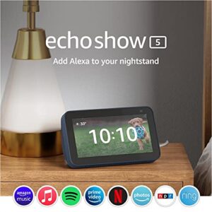 Echo Show 5 (2nd Gen, 2021 release) | Smart display with Alexa and 2 MP camera | Deep Sea Blue