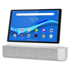 lenovo smart tab m10 plus, fhd android tablet, alexa-enabled smart device, octa-core processor, 64gb storage, 4gb ram, wi-fi, bluetooth, platinum grey