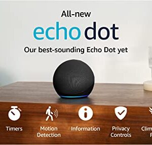 All-New Echo Dot (5th Gen, 2022 release) | Smart speaker with Alexa | Charcoal